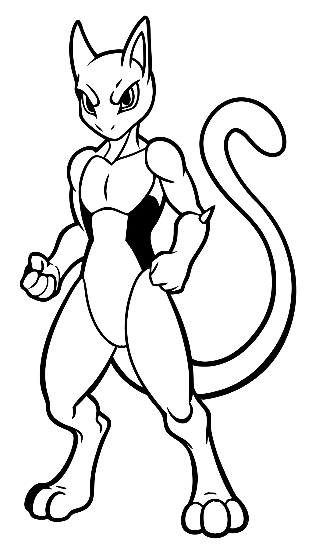 coloriage mewtwo pokemon